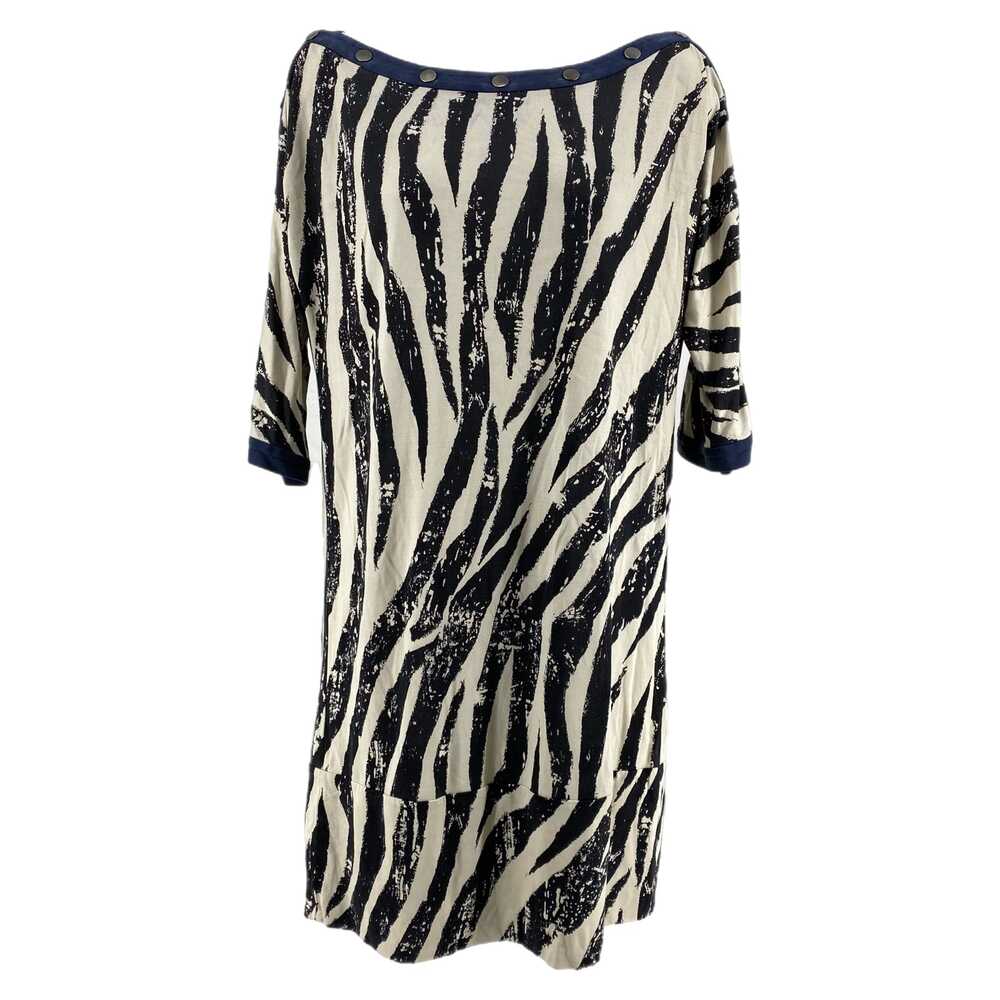 Diane Von Furstenberg Black & Blue Animal Print Tunic